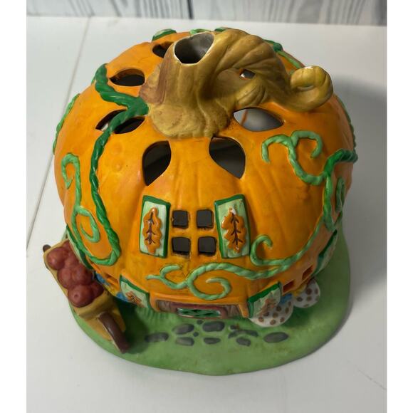 Pumpkin Patch Tealight House - Partylite Halloween Candle Holder - Picture 5 of 7